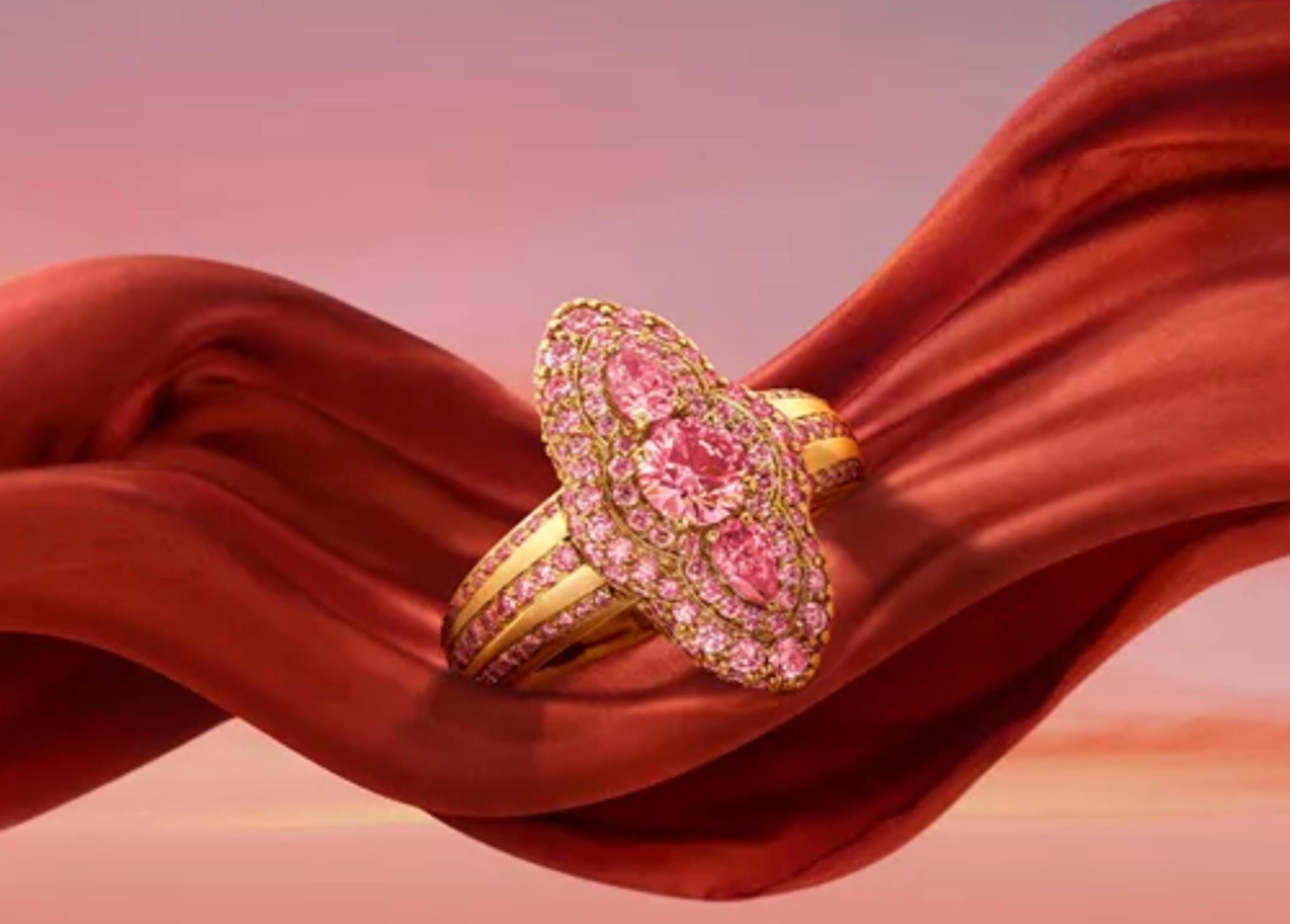 The Kimberley Sunset Ring Captures Australia in Pink Diamonds
