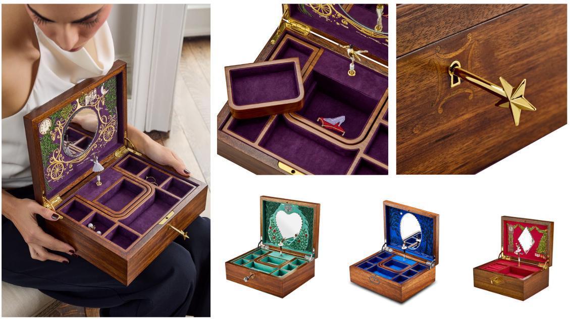 WOLF Ballet musical jewellery boxes featuring decorative marquetry and ballerina motifs.