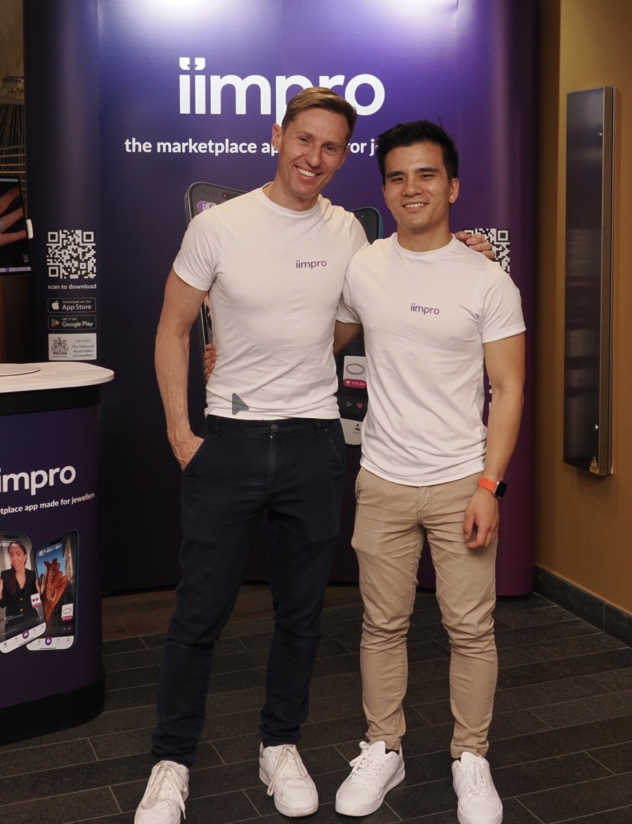 iimpro cou-founders Steven Milne and David Fang at The Emirates event in July