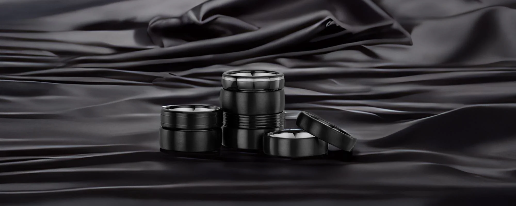 Zedd™ rings by Wedds & Co, crafted in black zirconium for a sleek, scratch-resistant finish with bold modern appeal