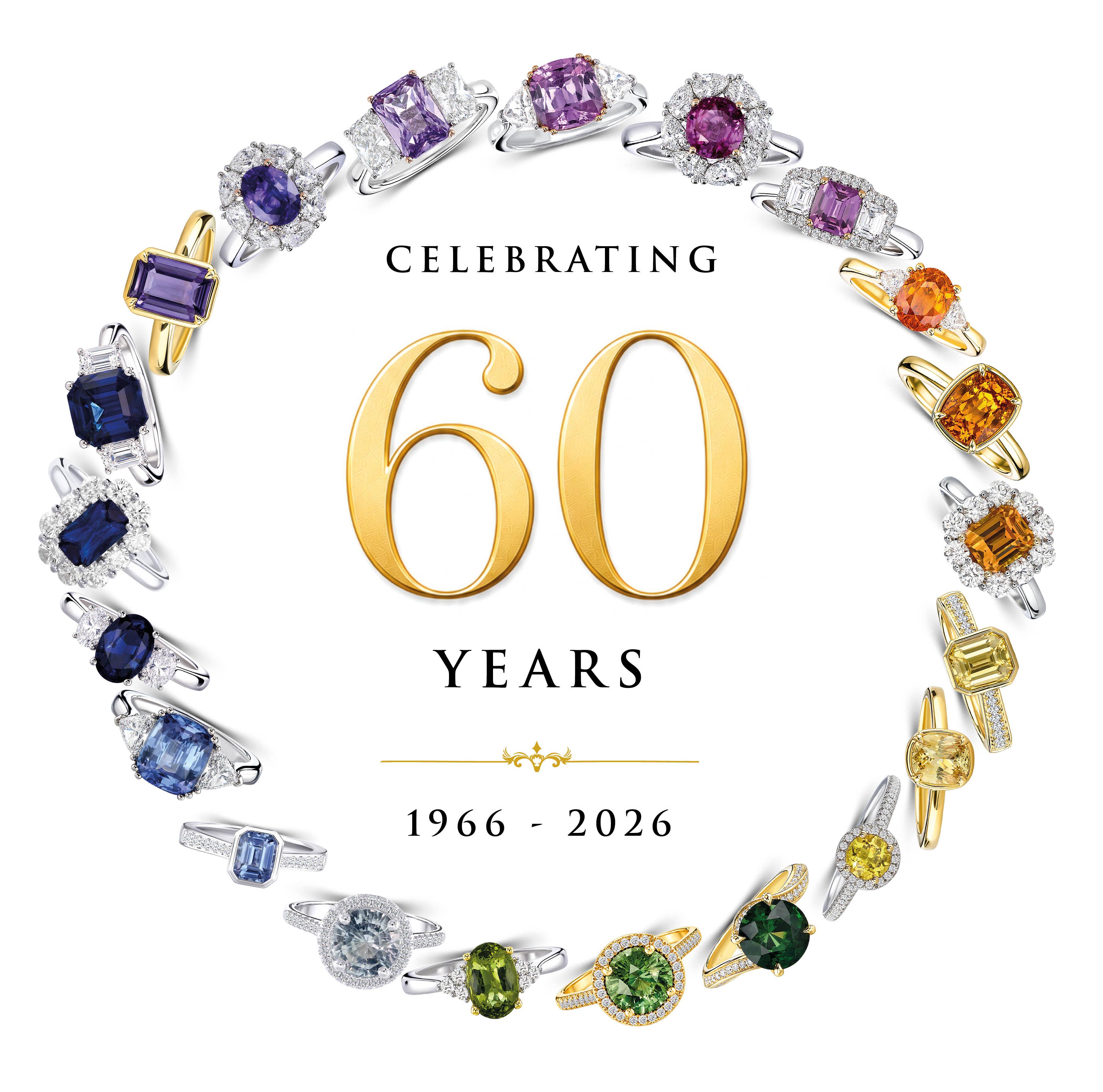PJ Watson celebrates 60 years of fine jewellery, represented through a vibrant spectrum of sapphire and gemstone rings