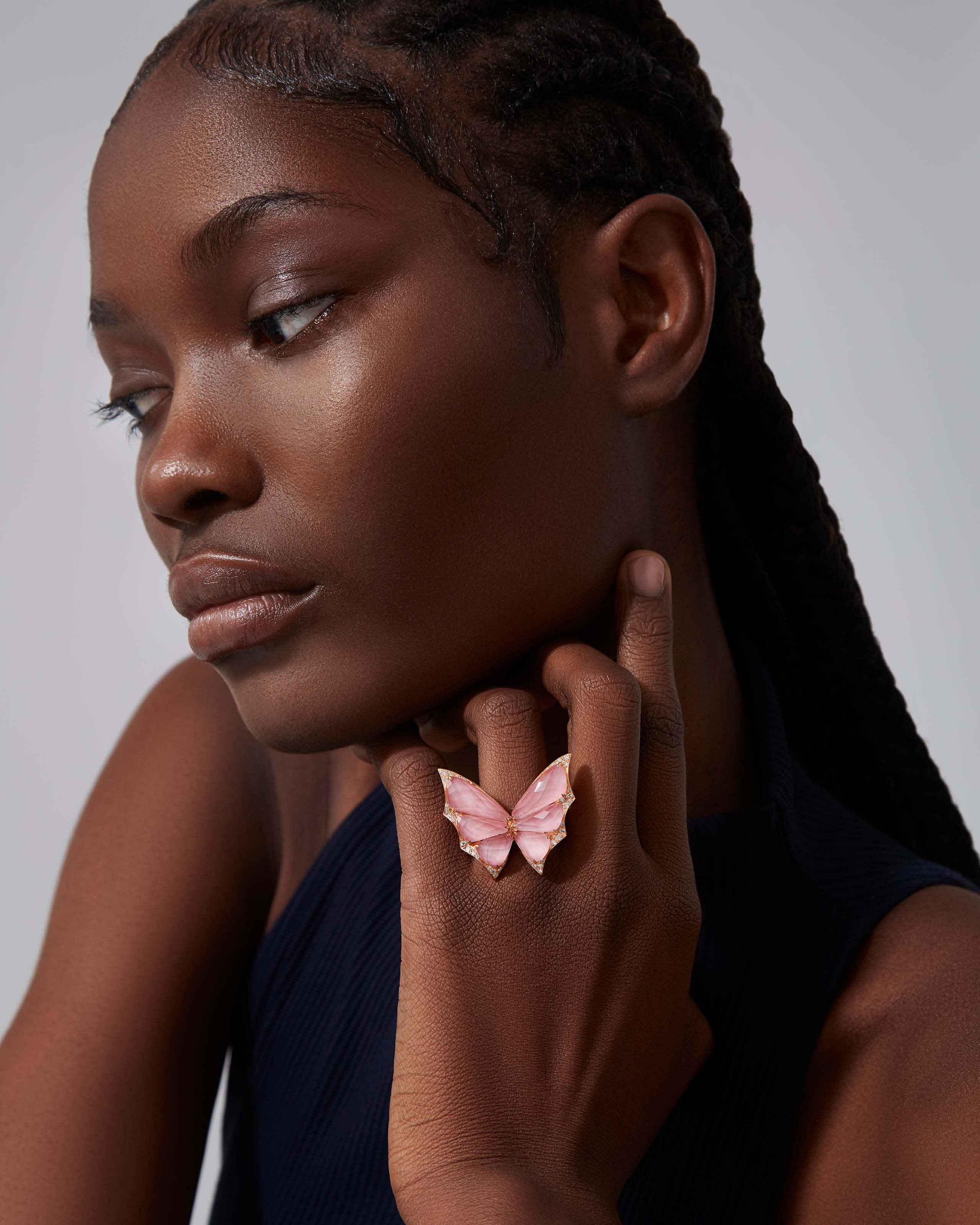 Crystal Haze Small Cocktail Ring