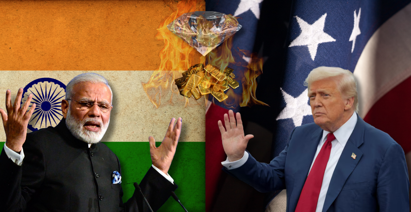 “Modi vs. Trump: 50% Tariffs Ignite a Gold & Diamond Standoff”