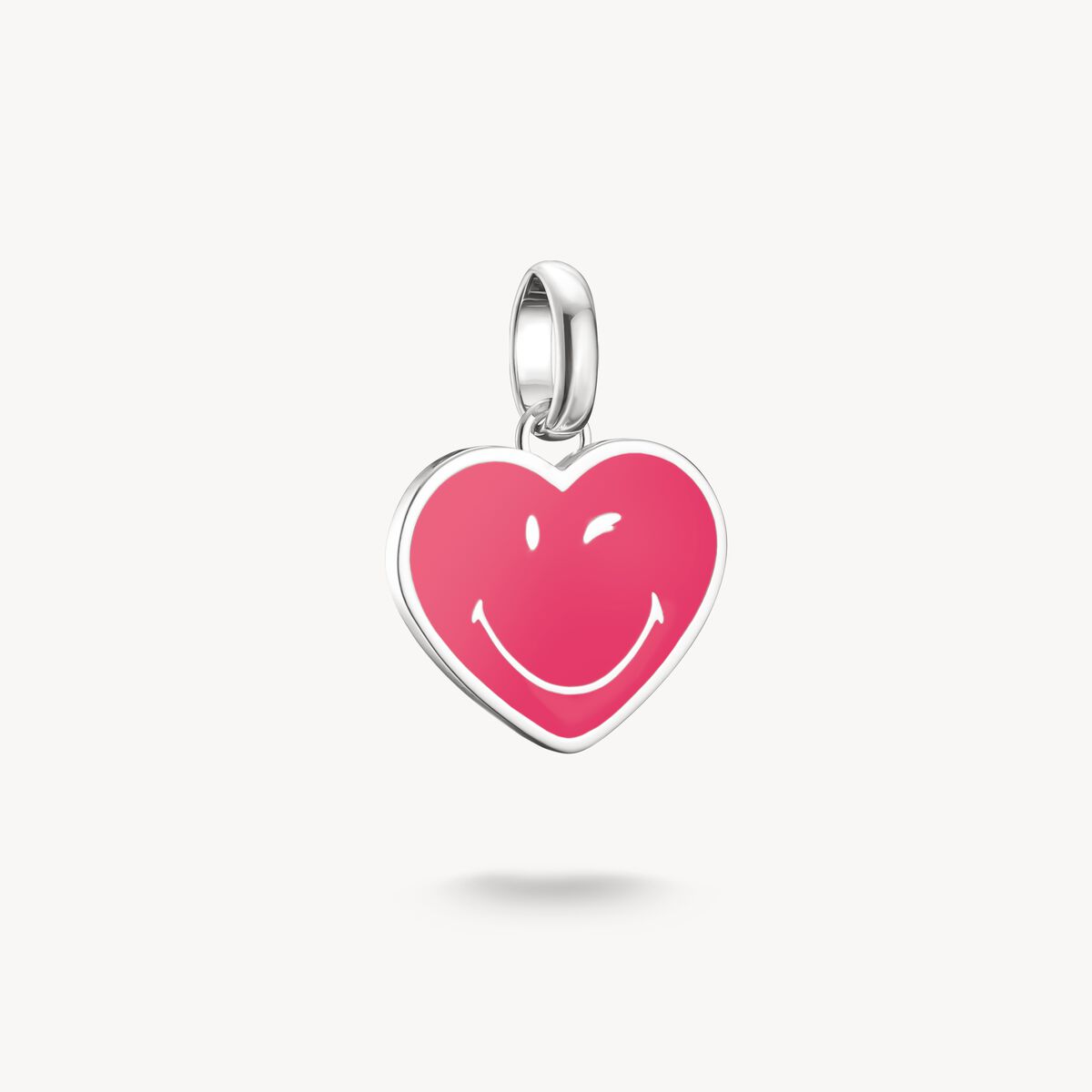 SILVER SMILEYWORLD® HEART CHARM PENDANT CONNECT