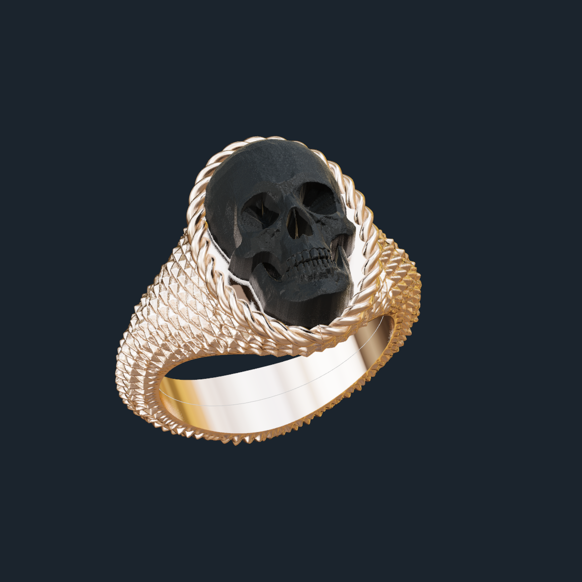 3Design Skull Cameo Ring