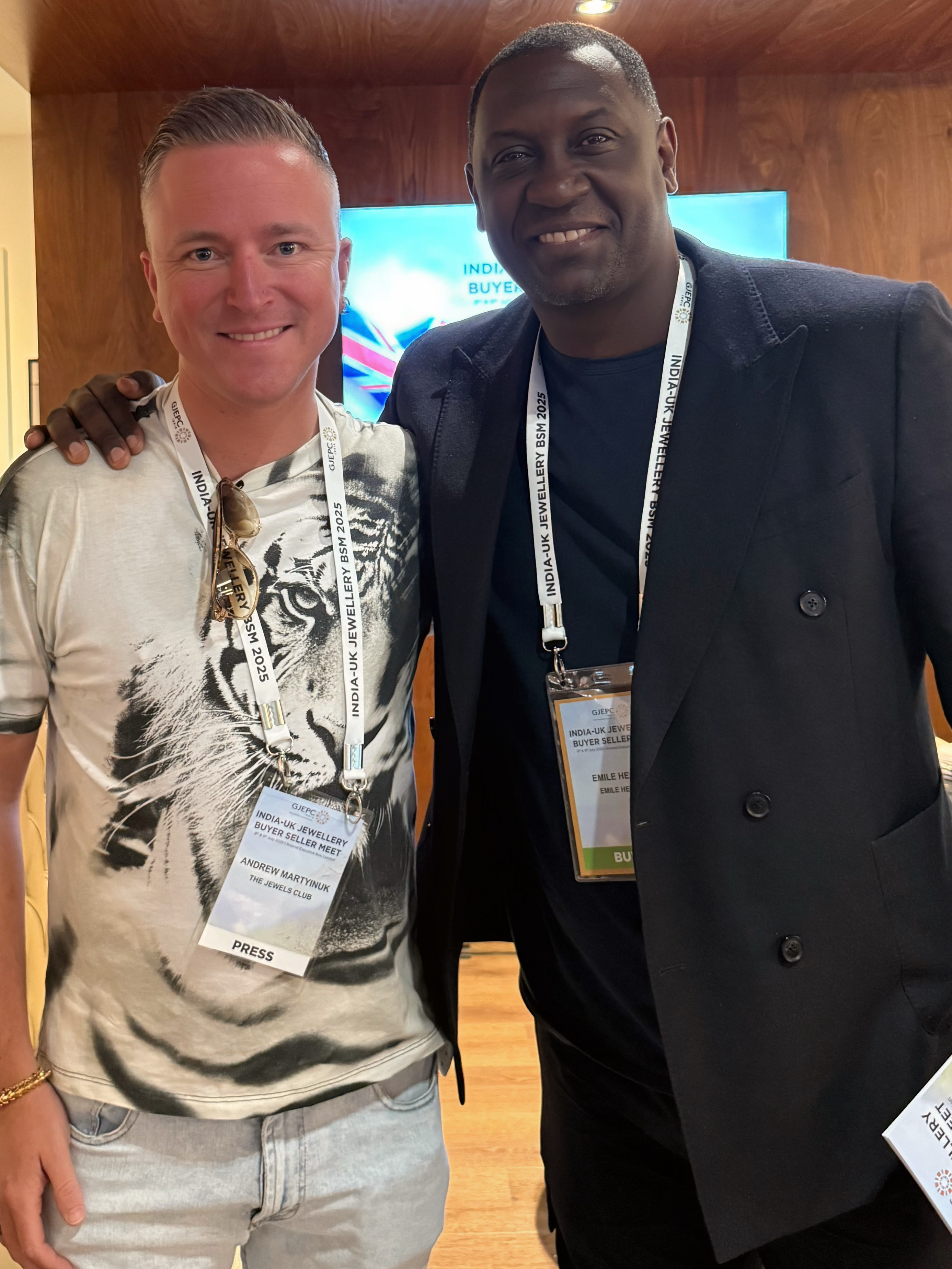 The Jewels Club founder Andrew Martyniuk & Emile Heskey