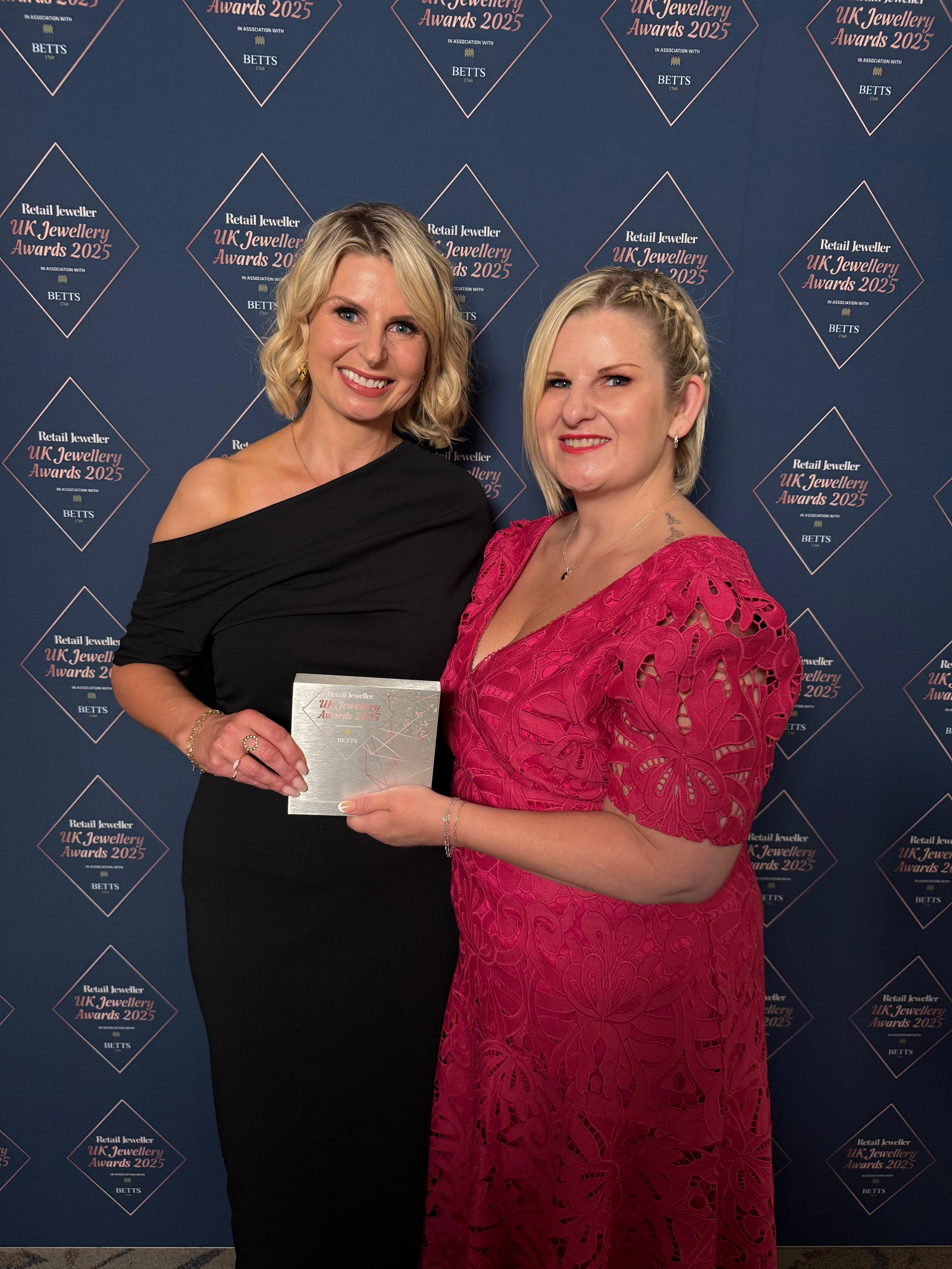 Debbie & Kirstie with their UK Jewellery Award trophy