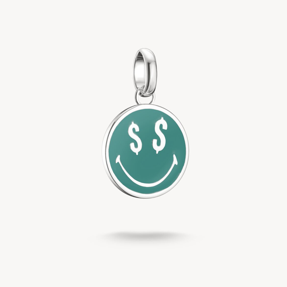 Silver SmileyWorld® Dollars Charm Pendant Connect